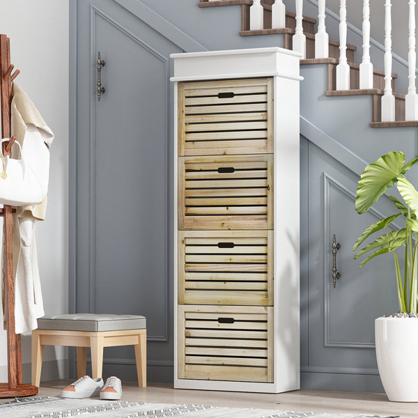 Rosecliff Heights Armoire de rangement ultramince à seau basculant